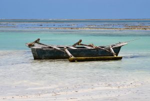 Beautiful beach in the Kenyan Coastline