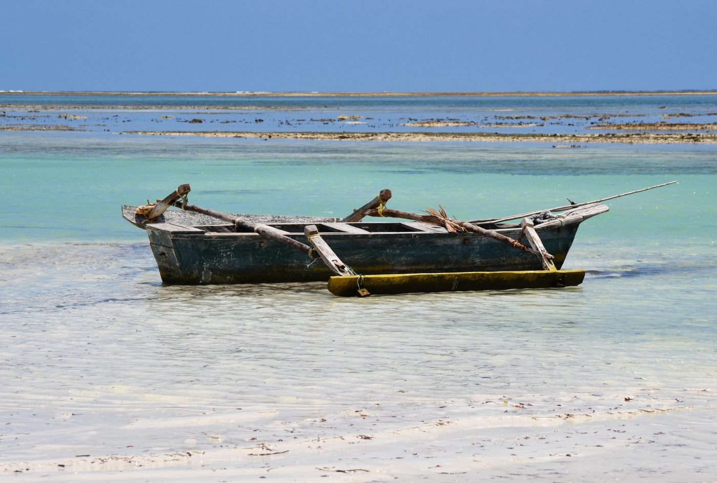 Beautiful beach in the Kenyan Coastline